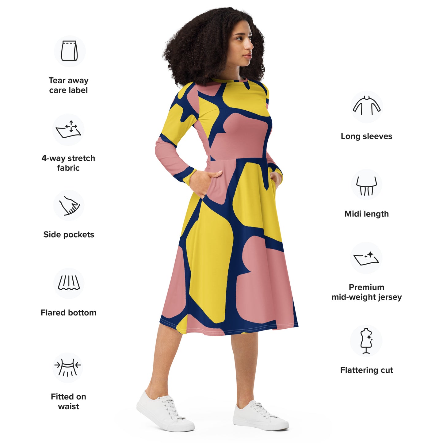 iAmputee long sleeve midi dress