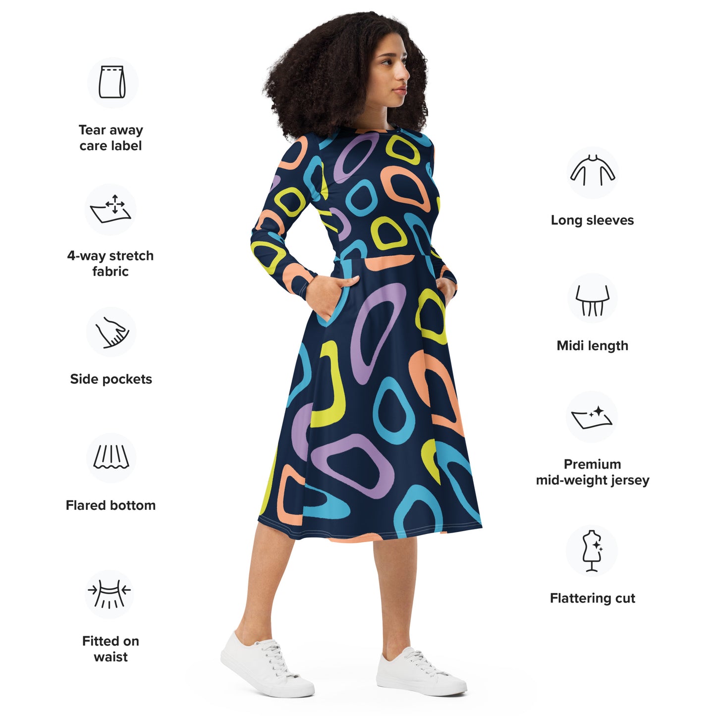 iAmputee long sleeve midi dress