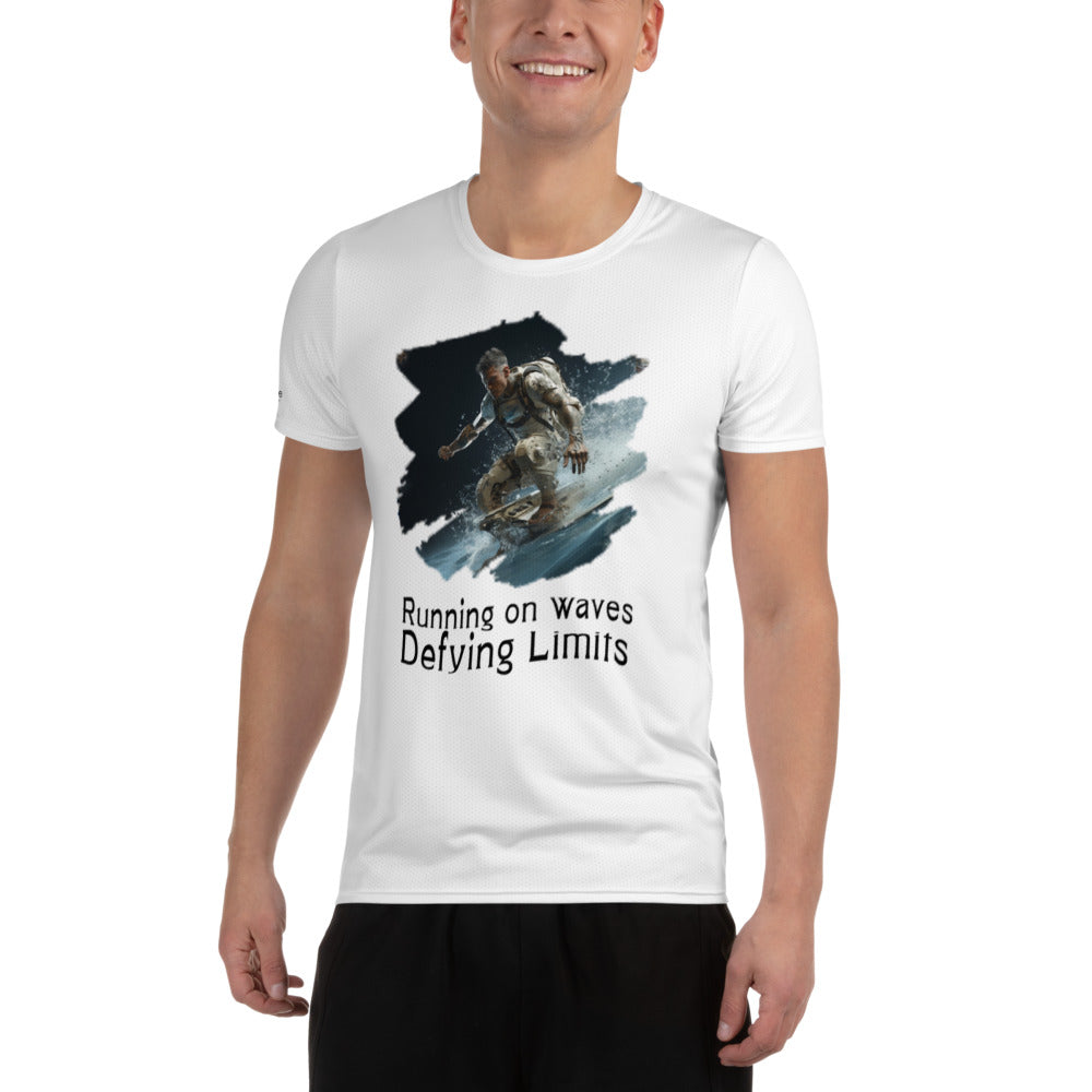 Running on Waves Men's Athletic T-shirt