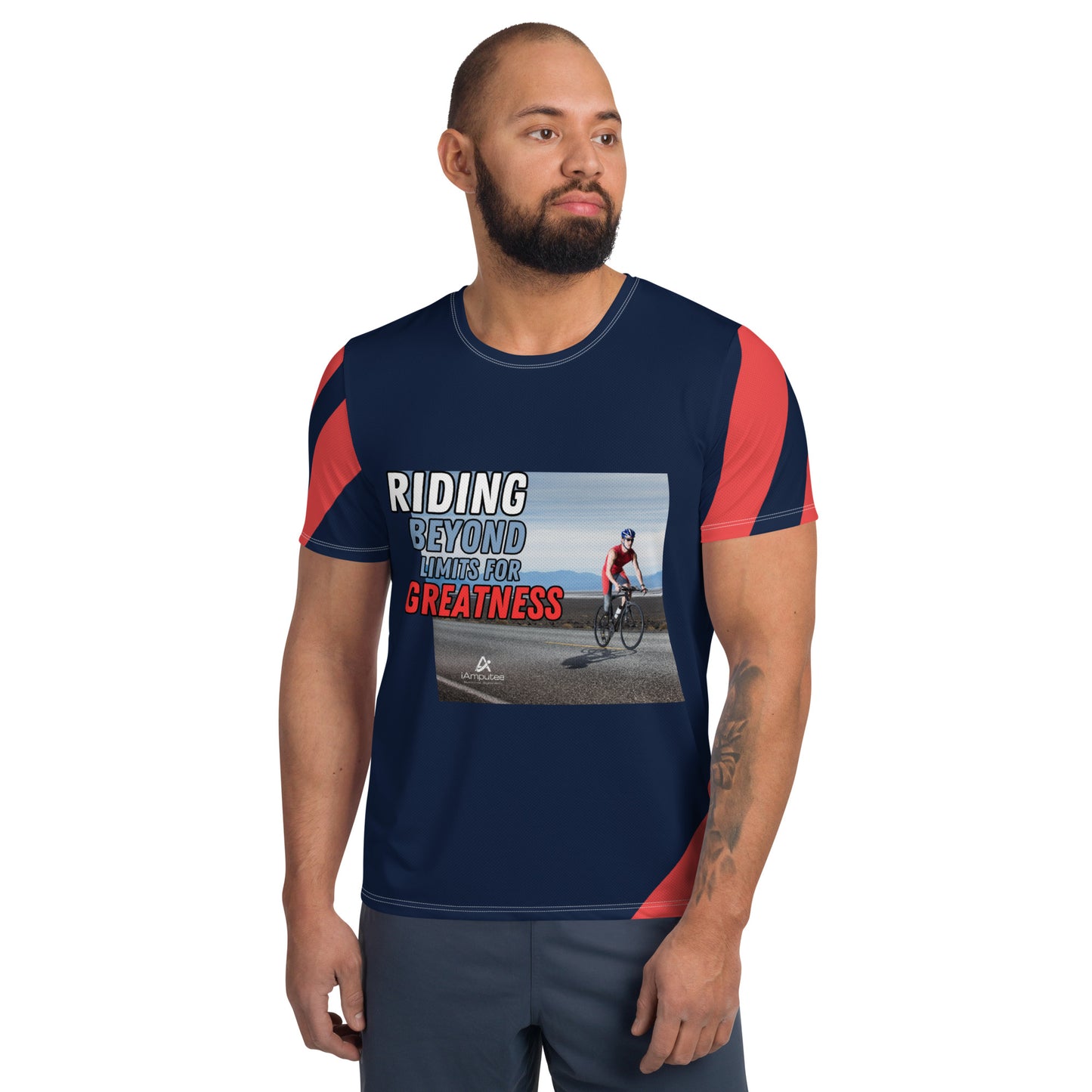 Riding Beyond Limits Men's Athletic T-shirt