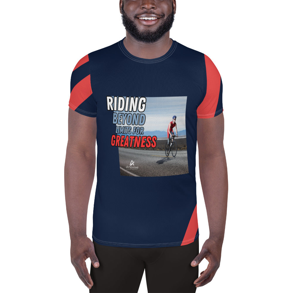 Riding Beyond Limits Men's Athletic T-shirt