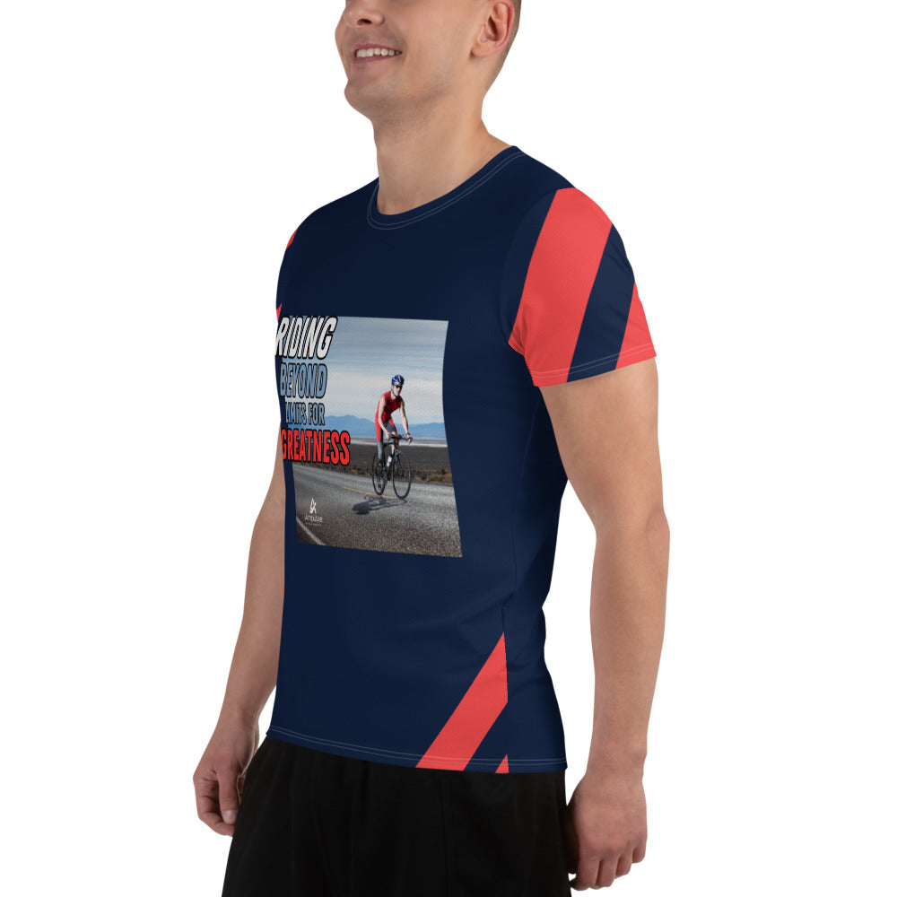 Riding Beyond Limits Men's Athletic T-shirt