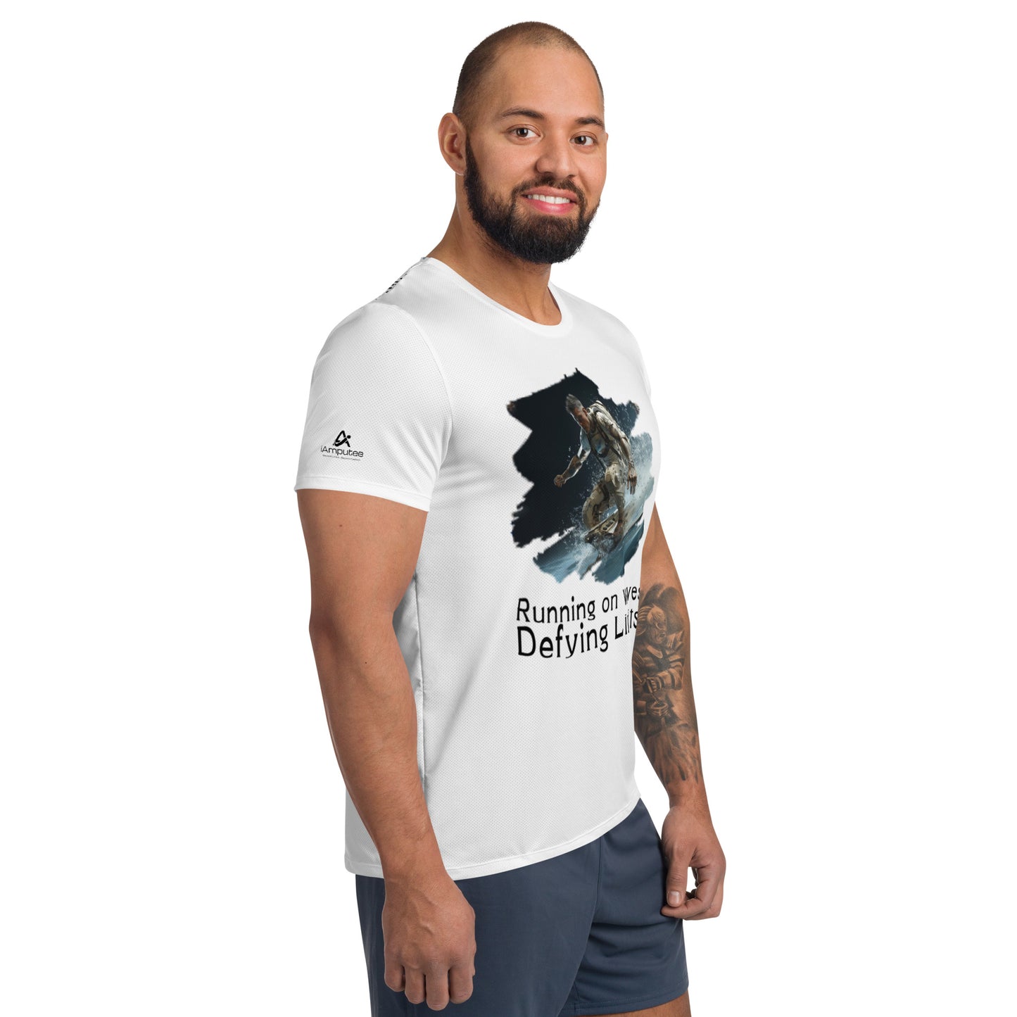 Running on Waves Men's Athletic T-shirt