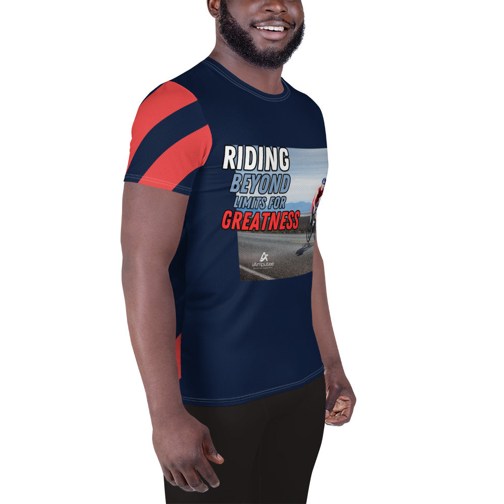 Riding Beyond Limits Men's Athletic T-shirt