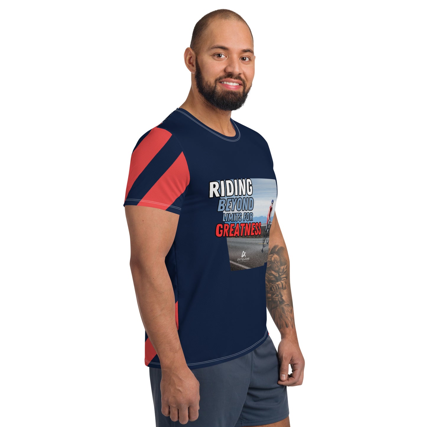 Riding Beyond Limits Men's Athletic T-shirt