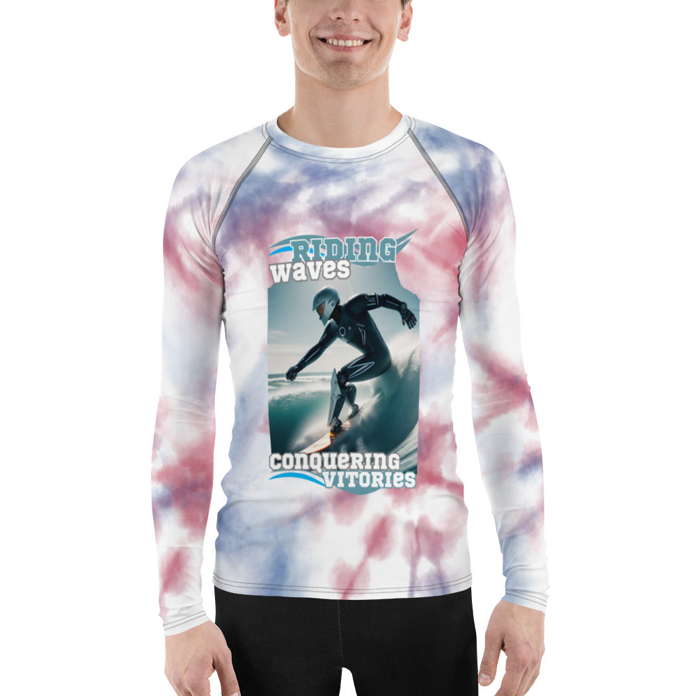 Prosthetic Ridding Waves Men's Rash Guard