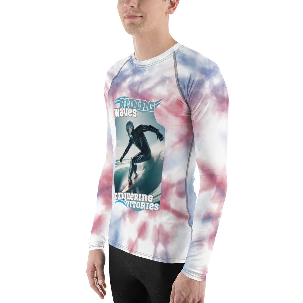 Prosthetic Ridding Waves Men's Rash Guard