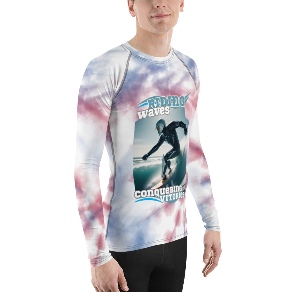Prosthetic Ridding Waves Men's Rash Guard
