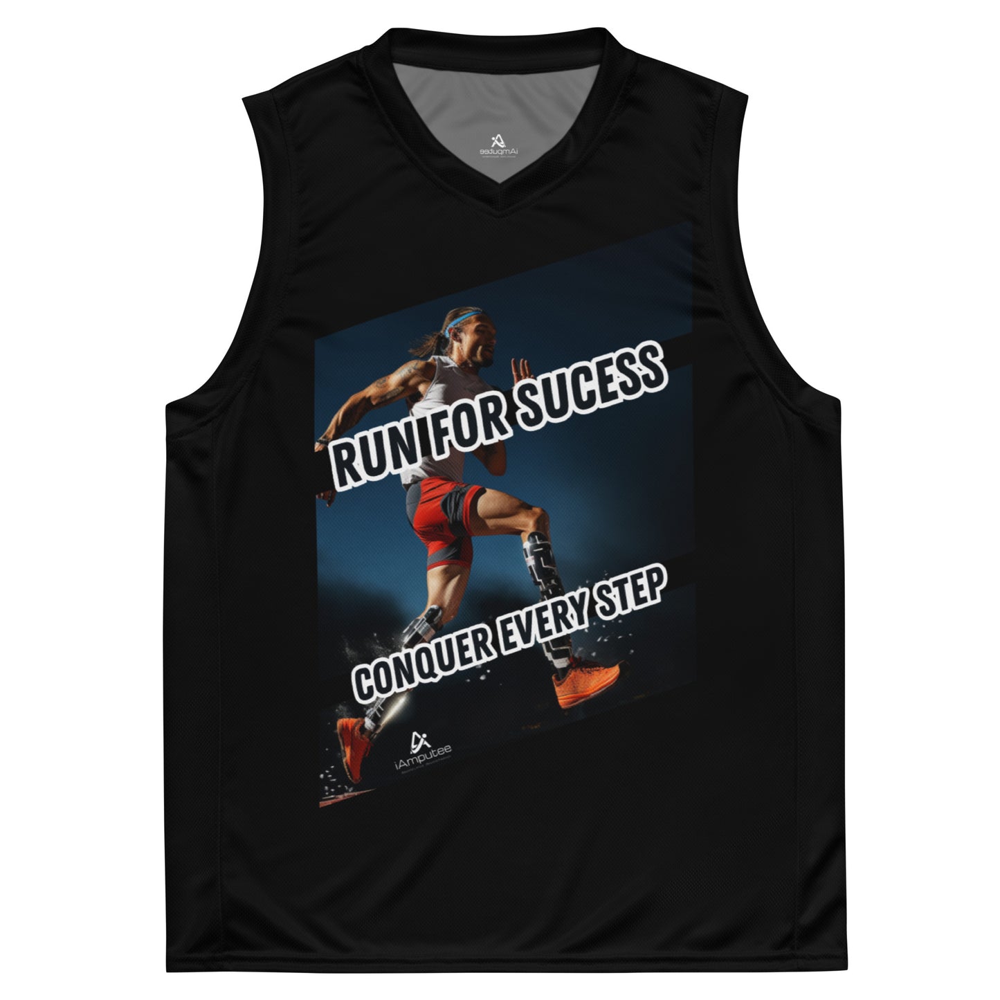 Prosthetic Runner unisex basketball jersey