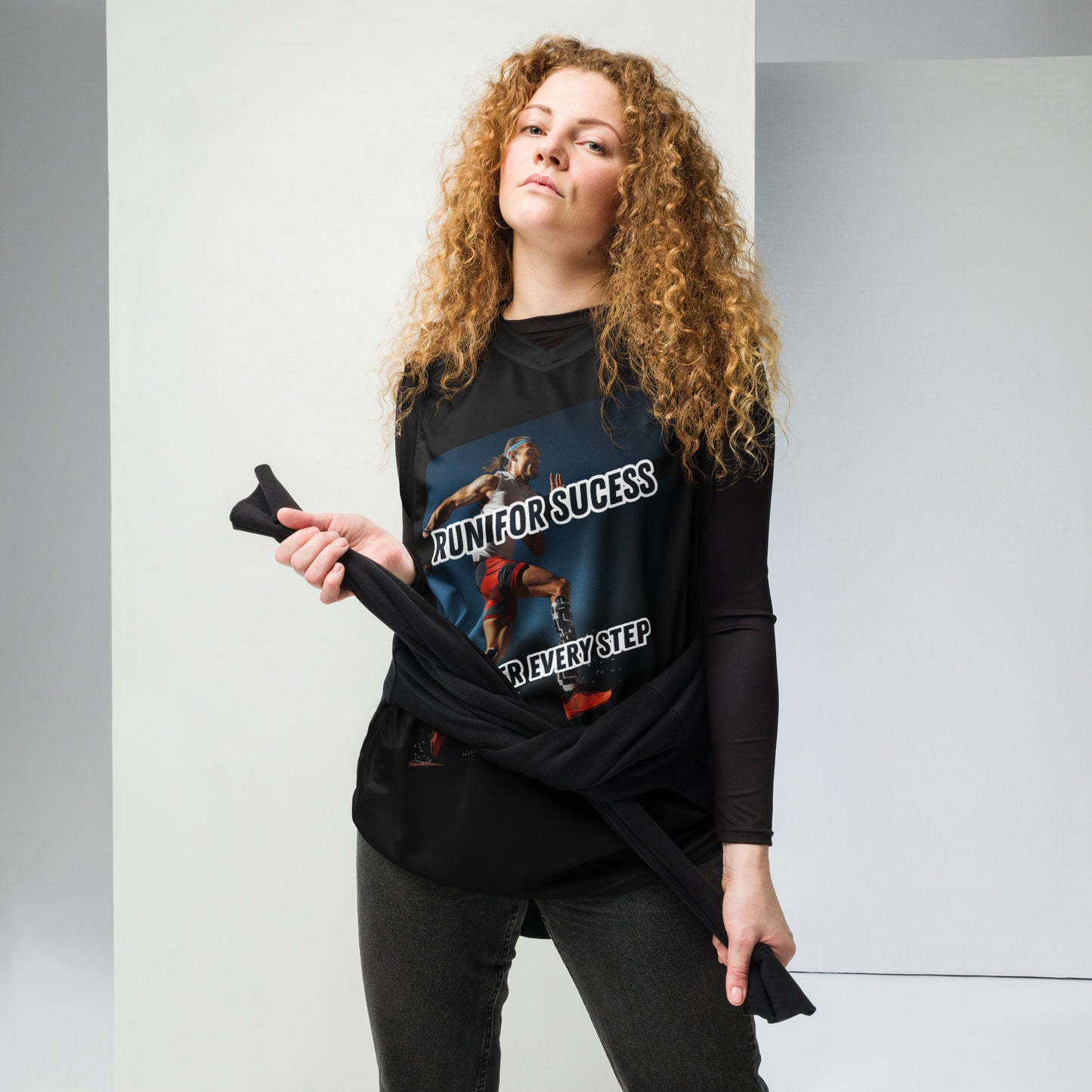 Prosthetic Runner unisex basketball jersey