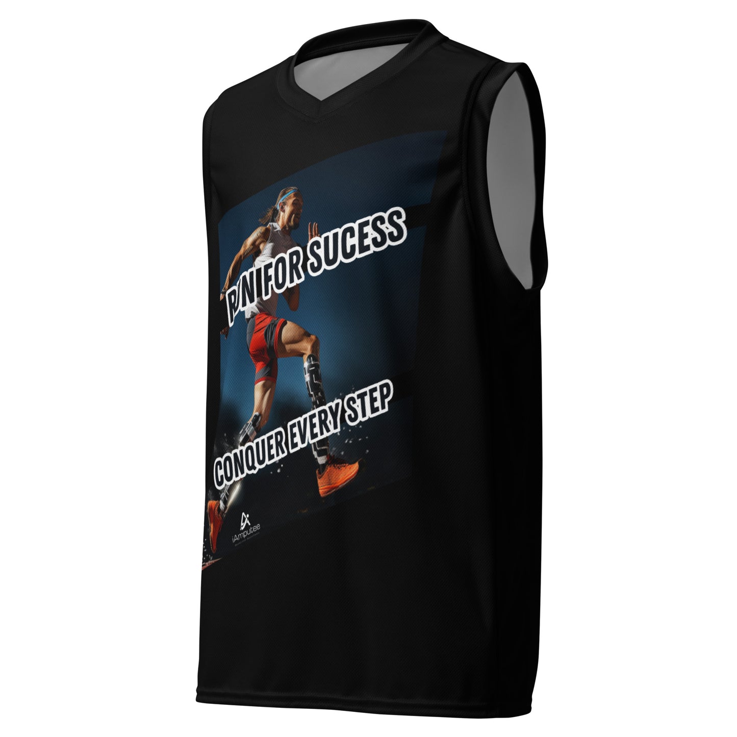 Prosthetic Runner unisex basketball jersey