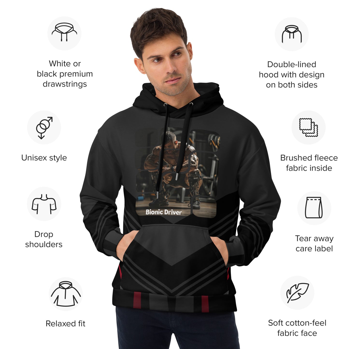 Sudadera con capucha unisex Bionic Driver