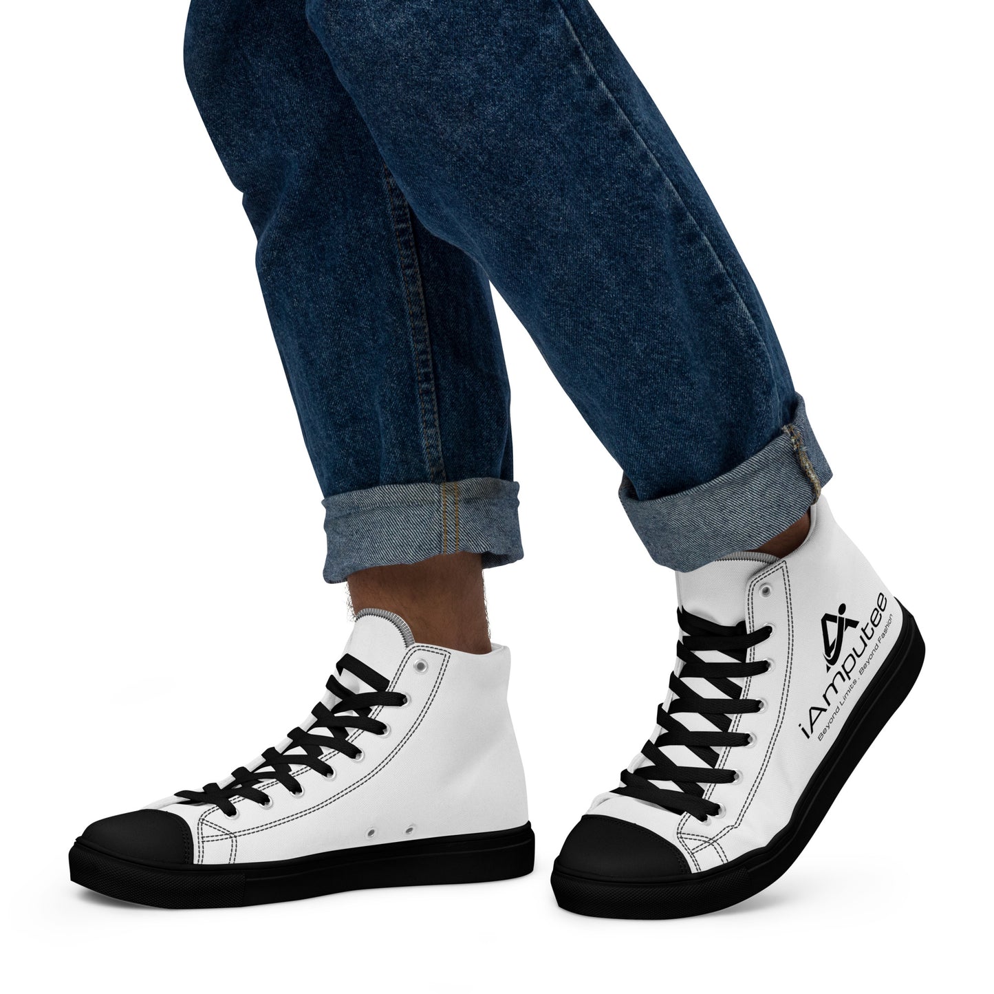iAmputee Zapatos de lona altos para hombre