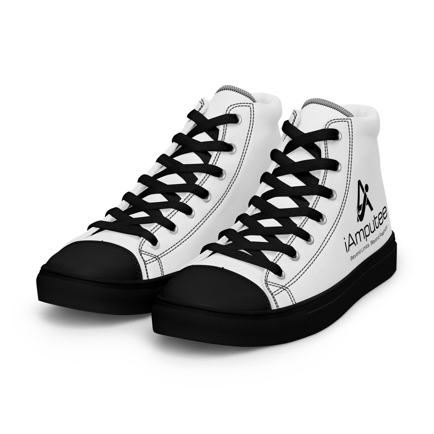 iAmputee Zapatos de lona altos para hombre