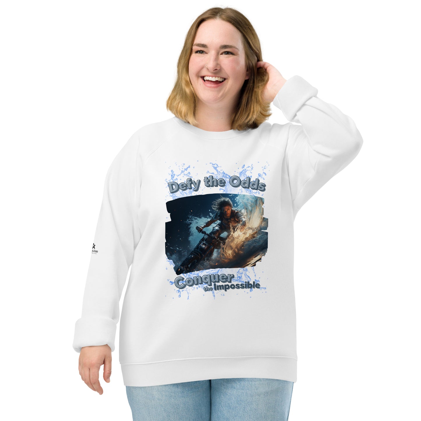 Limitless Ride Unisex organic raglan sweatshirt