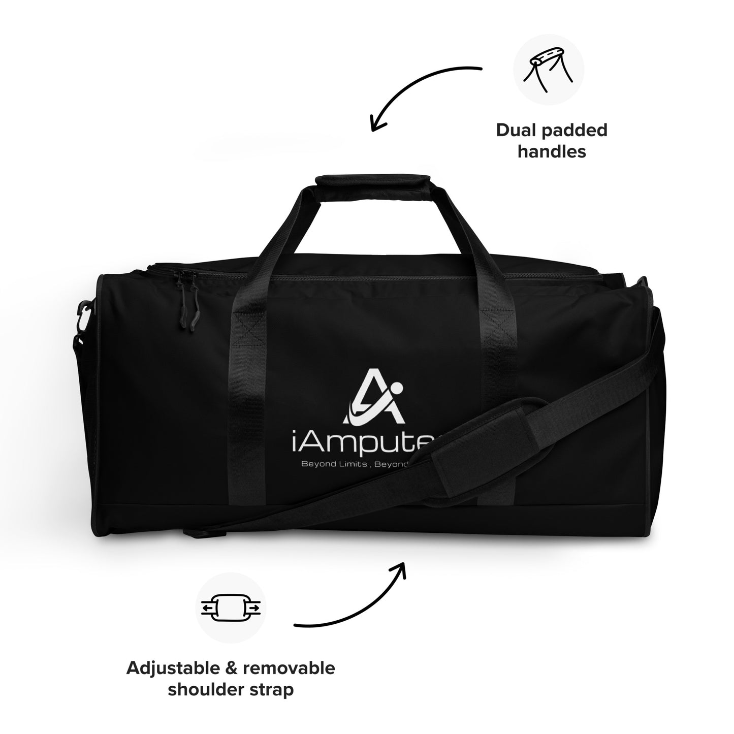 iAmputee Black Duffle bag