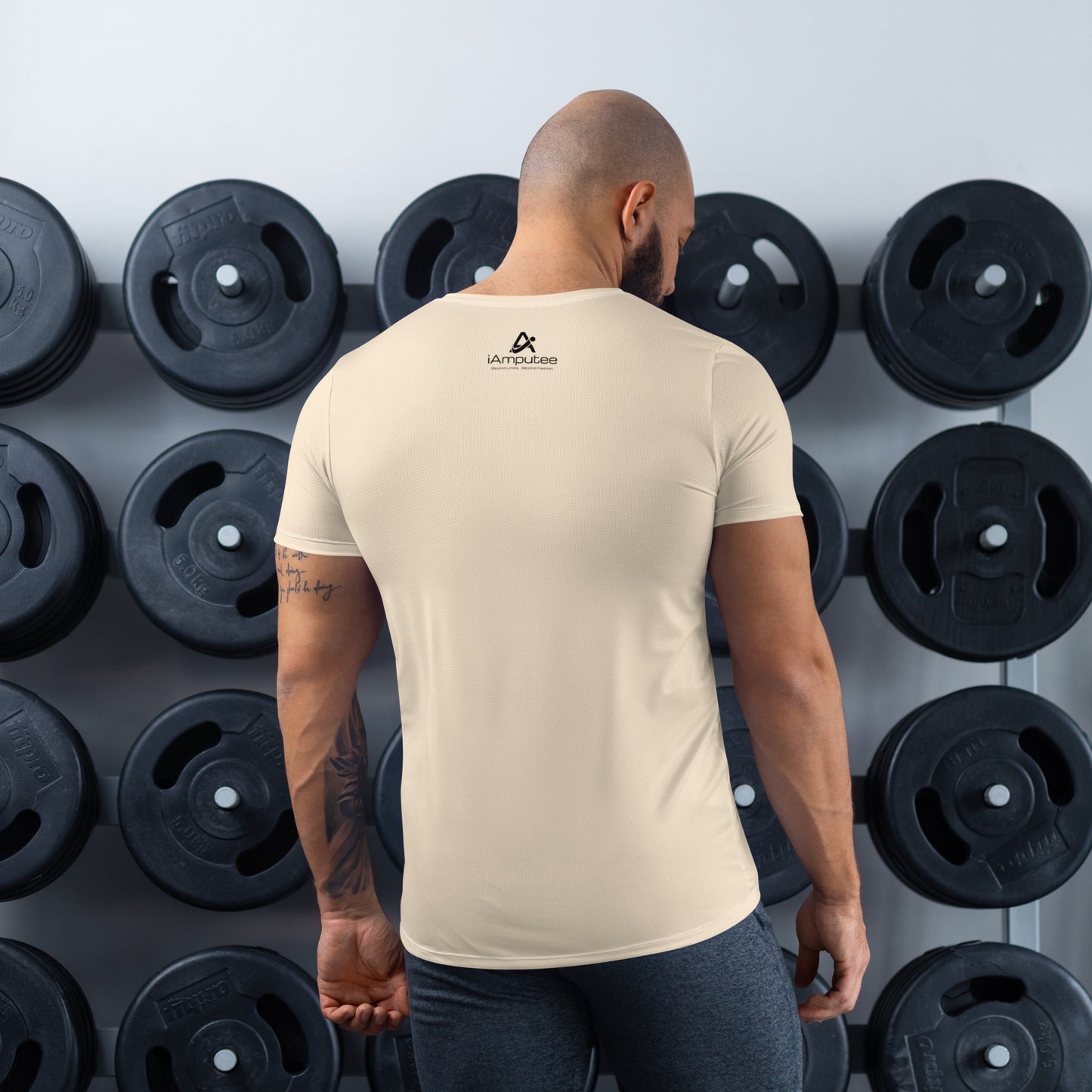Ridding Waves on Prosthetics Men's Athletic T-shirt