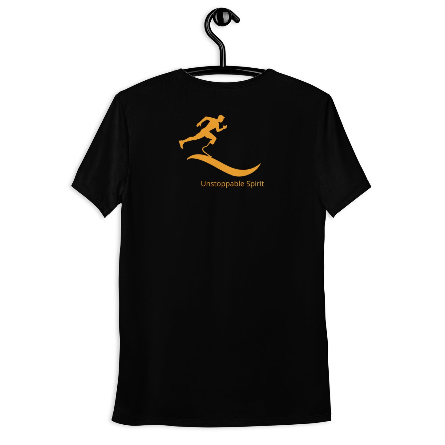 iAmputee Black & Orange Men's Athletic T-shirt