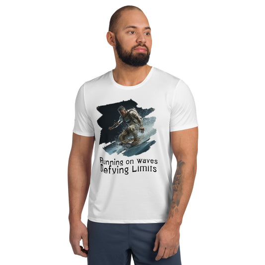 Running on Waves Men's Athletic T-shirt