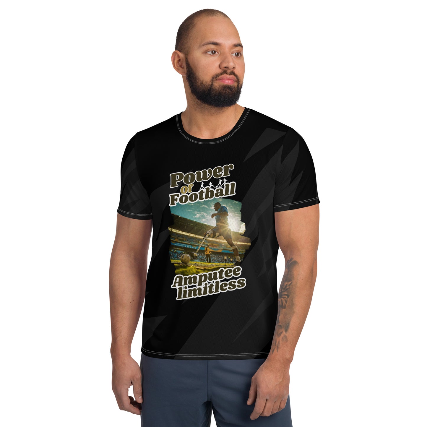 Power of Football Men's Athletic T-shirt