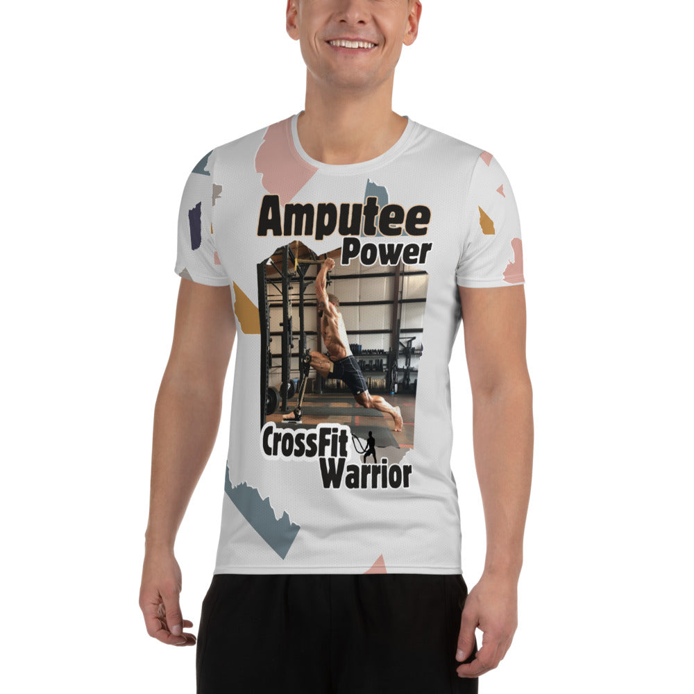 Camiseta atlética masculina Amputee Power