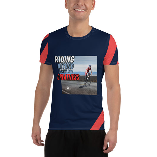 Riding Beyond Limits Men's Athletic T-shirt