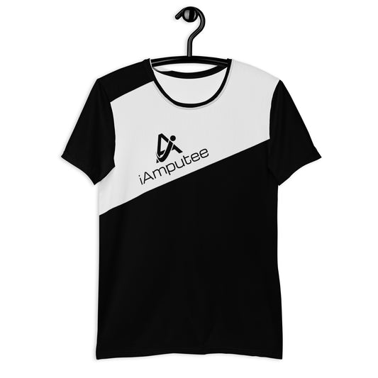 iAmputee Black & White Men's Athletic T-shirt