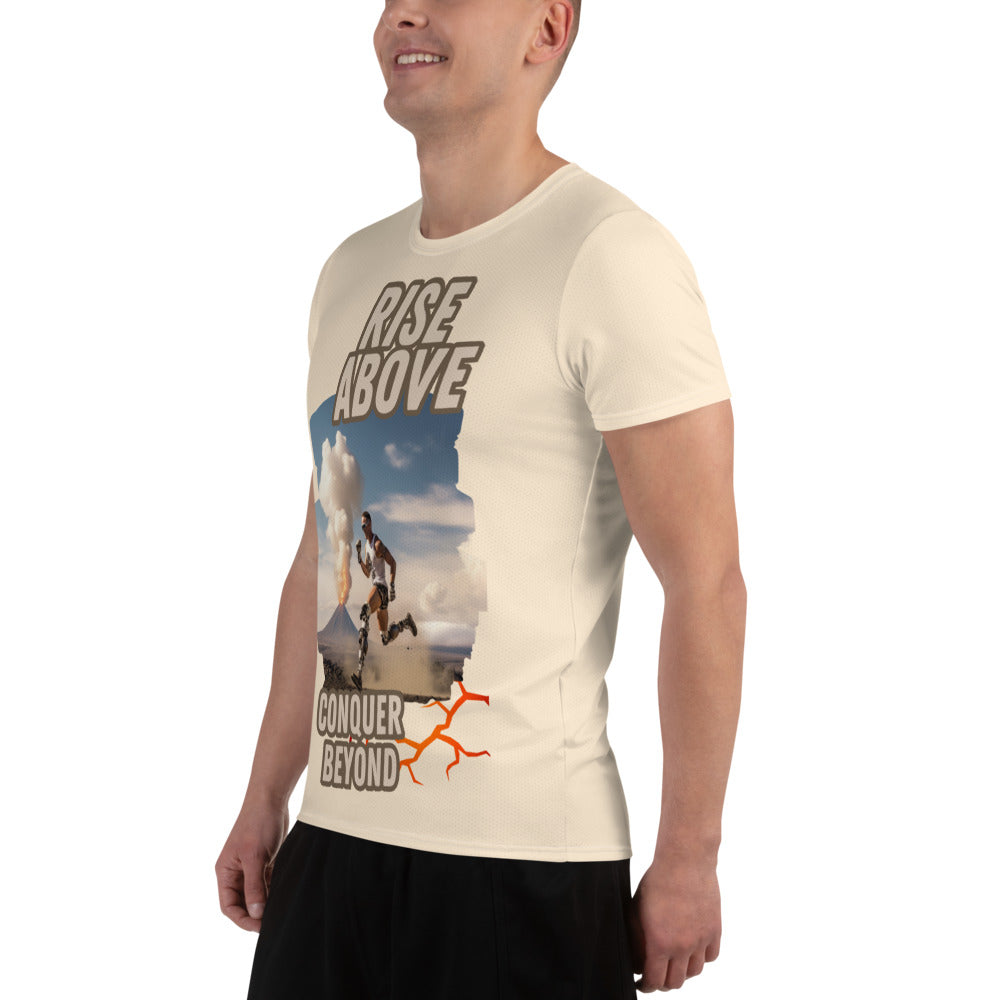 Ridding Waves on Prosthetics Men's Athletic T-shirt