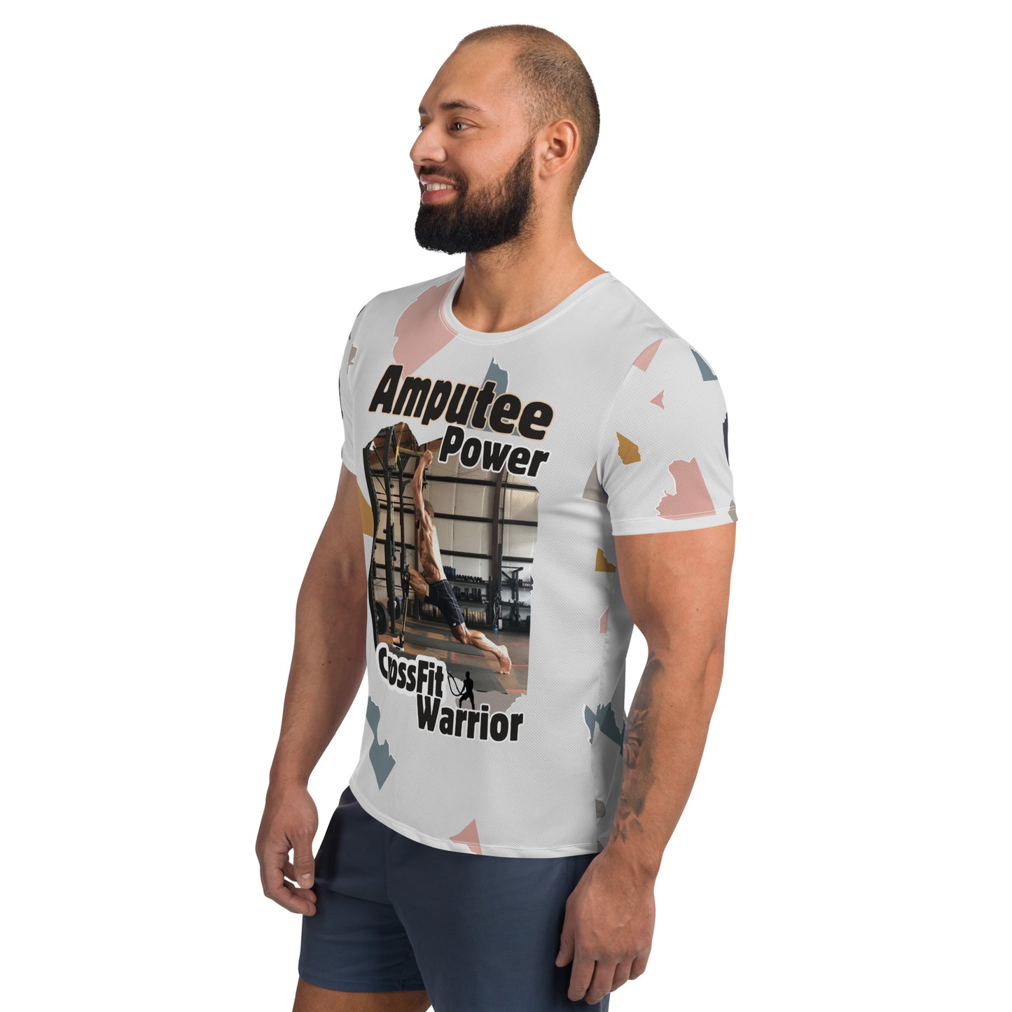 Camiseta atlética masculina Amputee Power