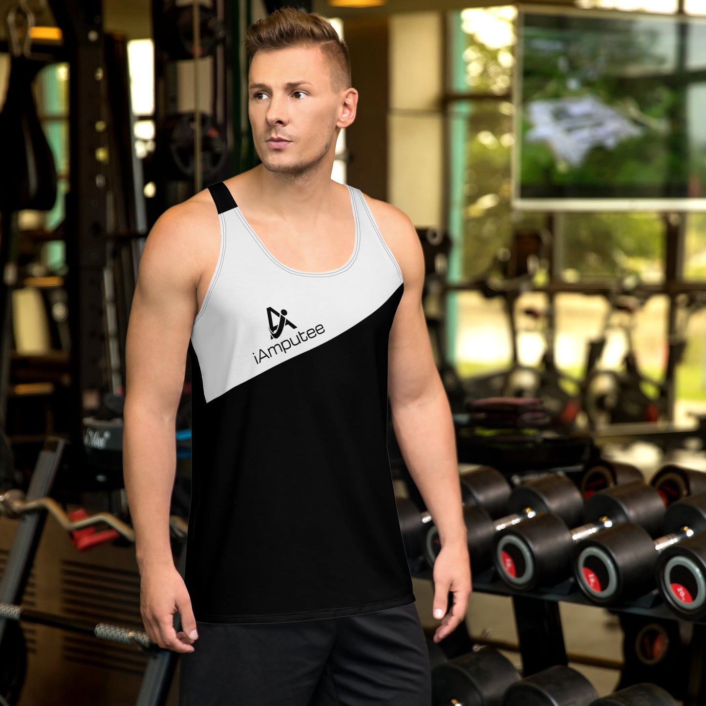 iAmputee Black & White Tank Top