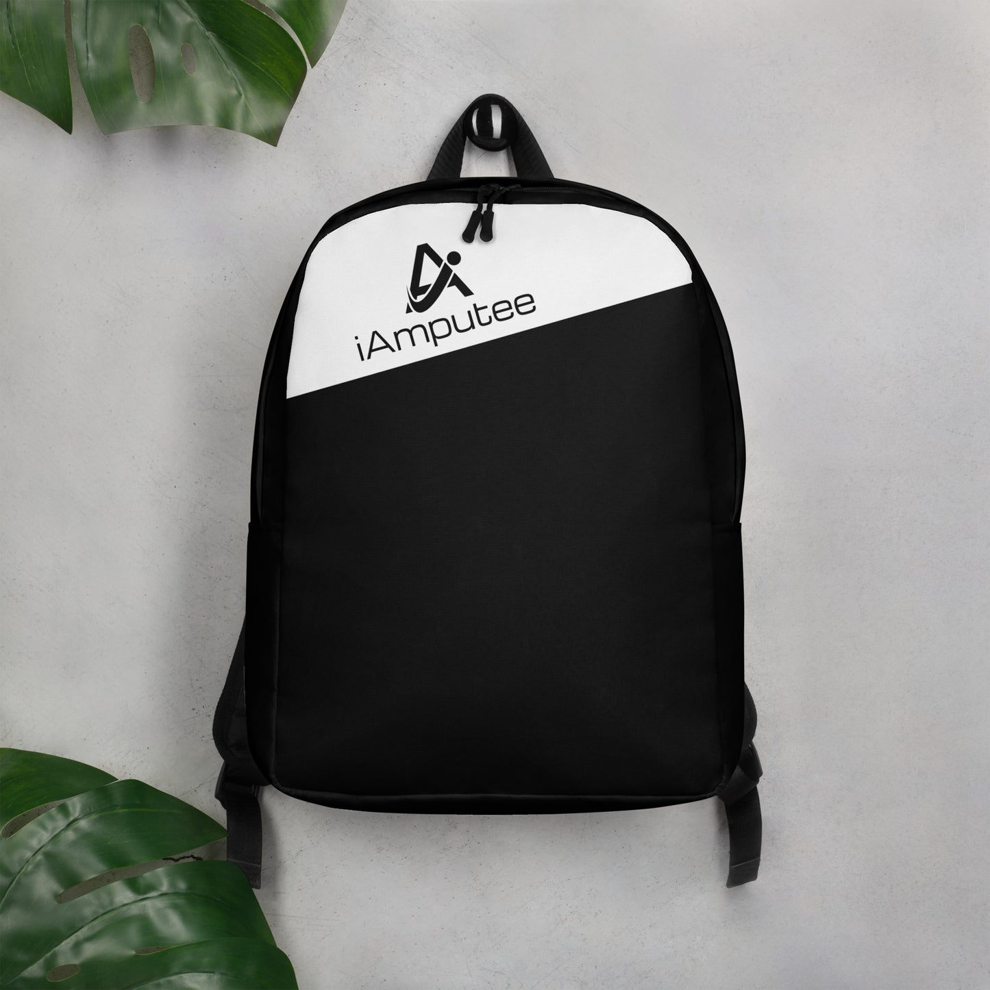 iAmputee Black & White Minimalist Backpack