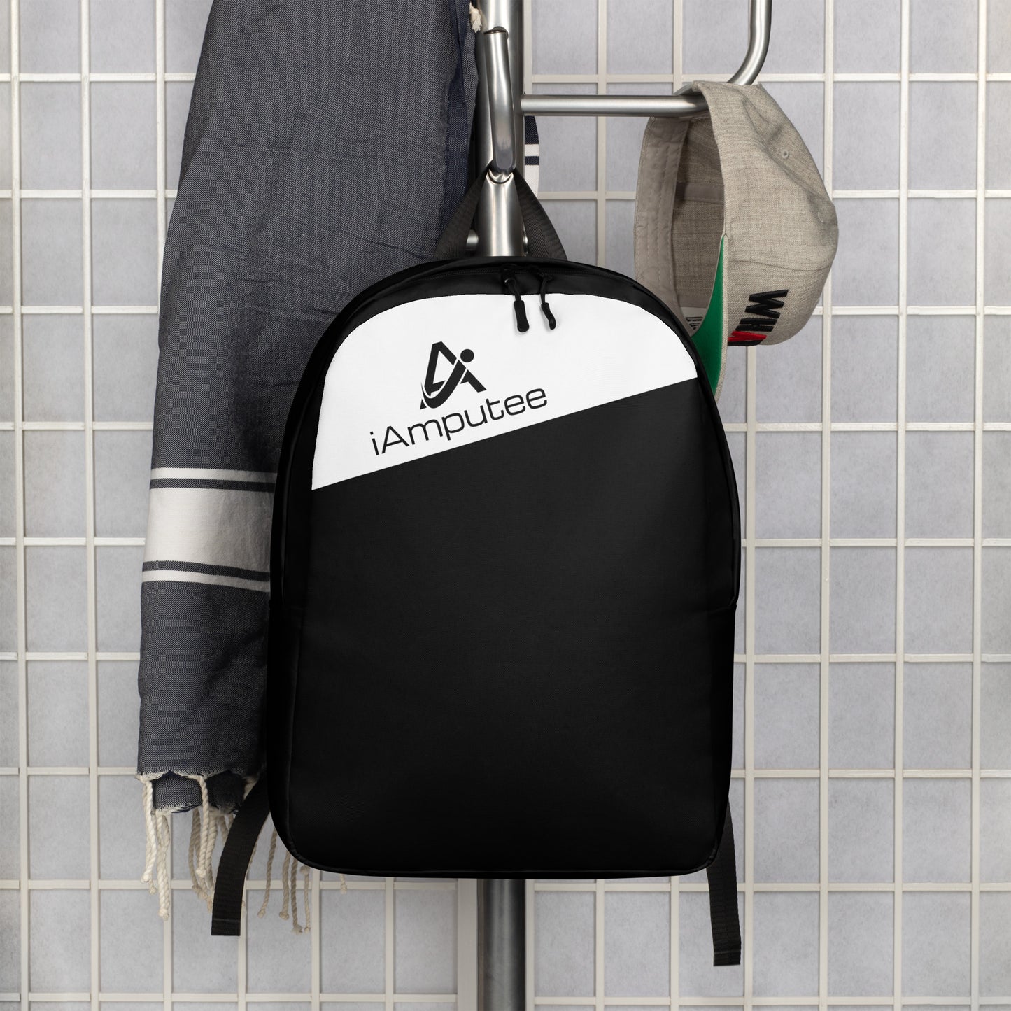 iAmputee Black & White Minimalist Backpack