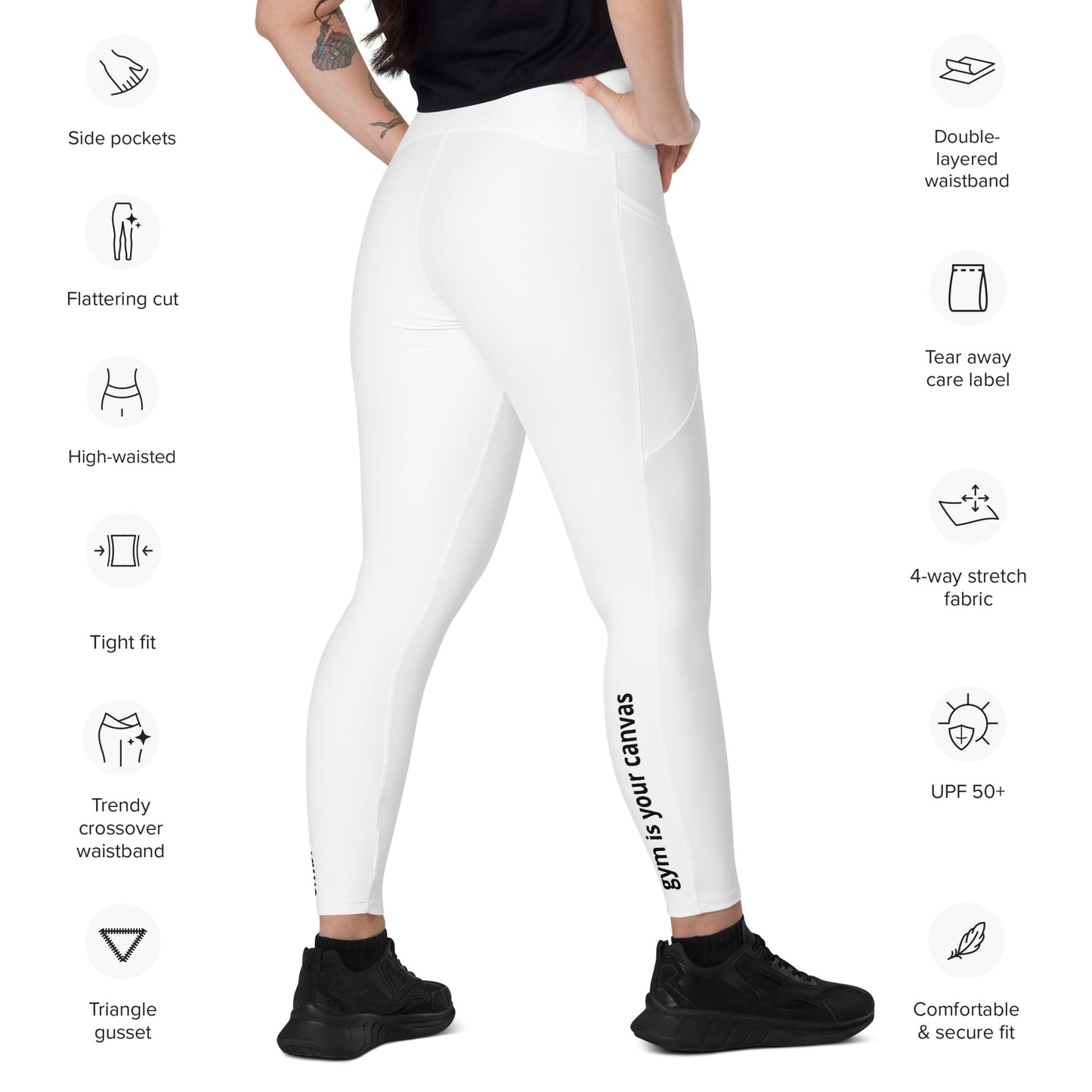 iAmputee Leggings cruzados con bolsillos