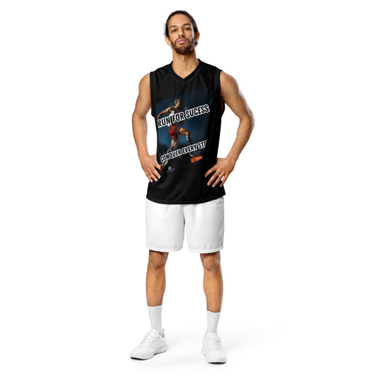 Prosthetic Runner unisex basketball jersey