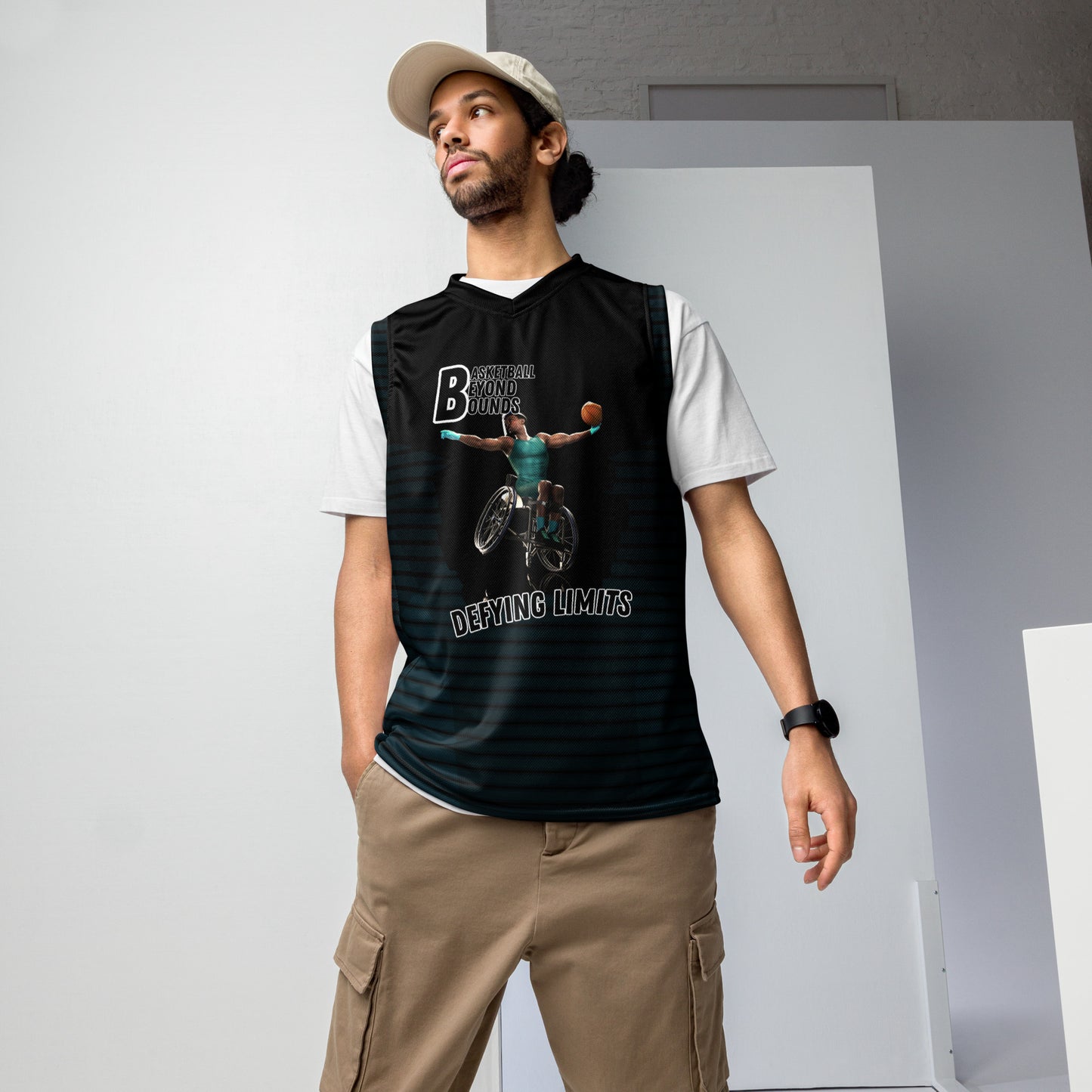 Camisa de basquete unissex Basket Beyond Bounds