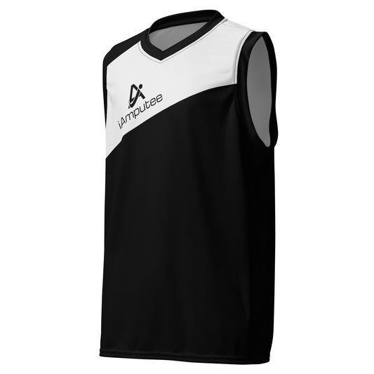 iAmputee Black & White unisex basketball jersey