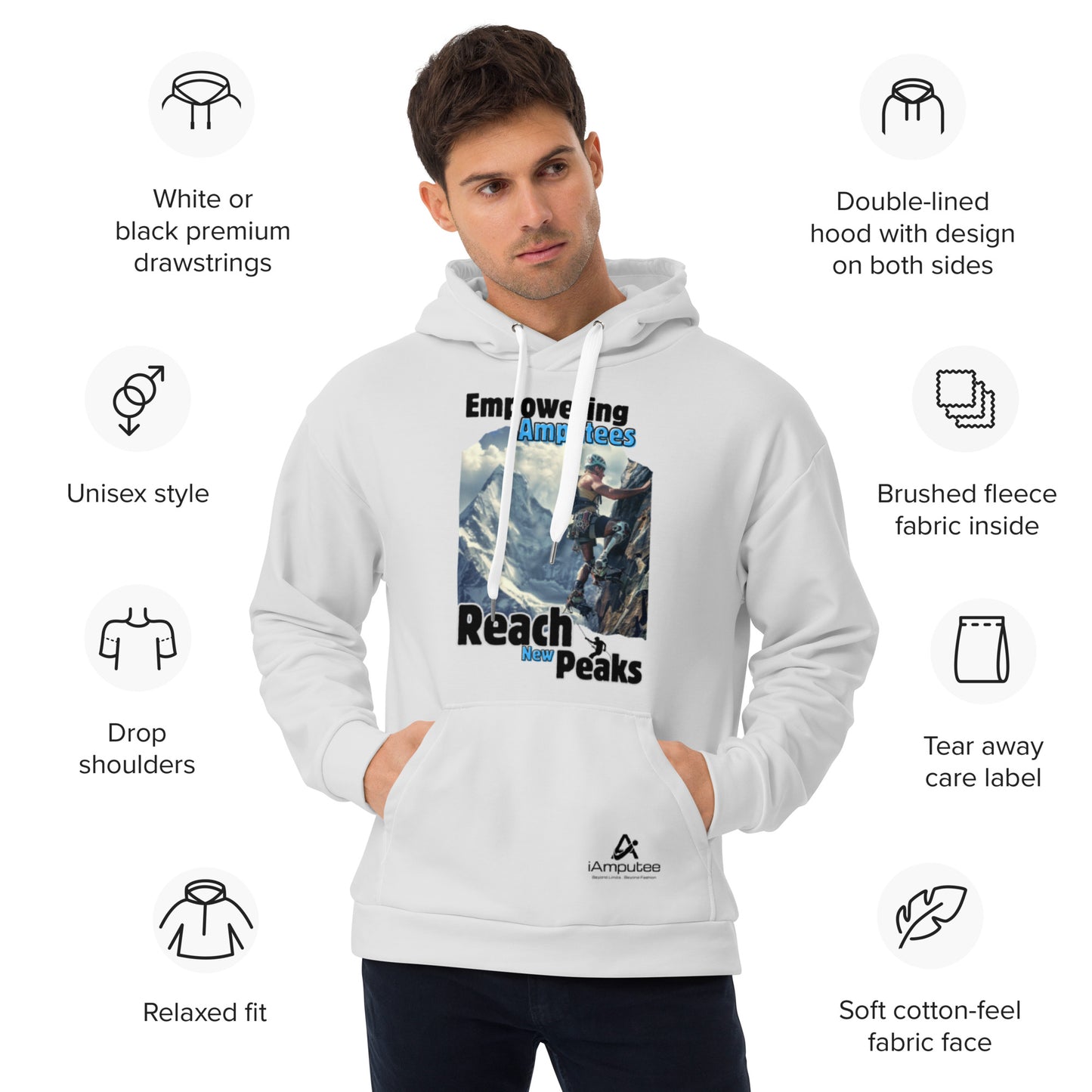 Amputee Climbing Power Unisex Hoodie