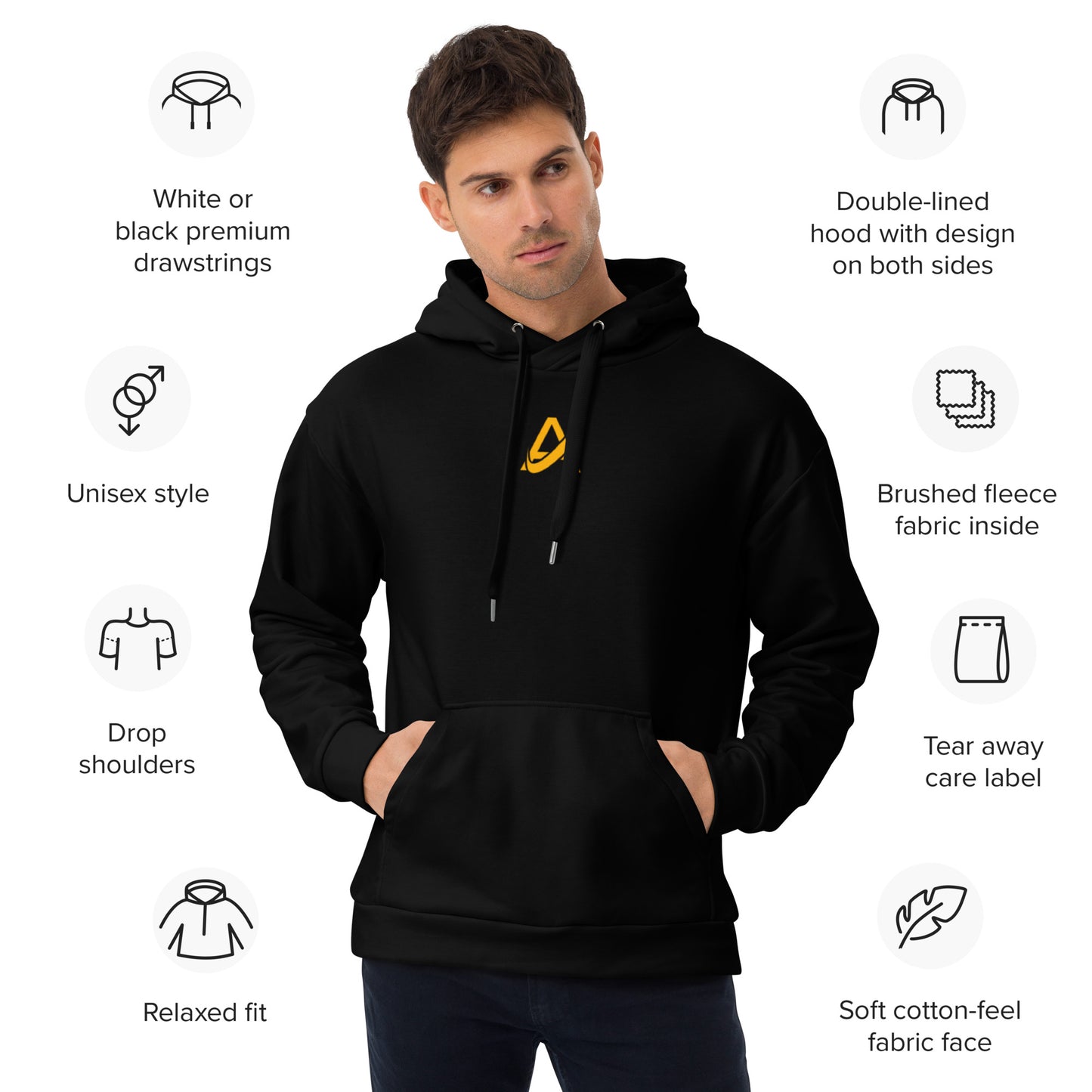iAmputee Black & Orange Unisex Hoodie