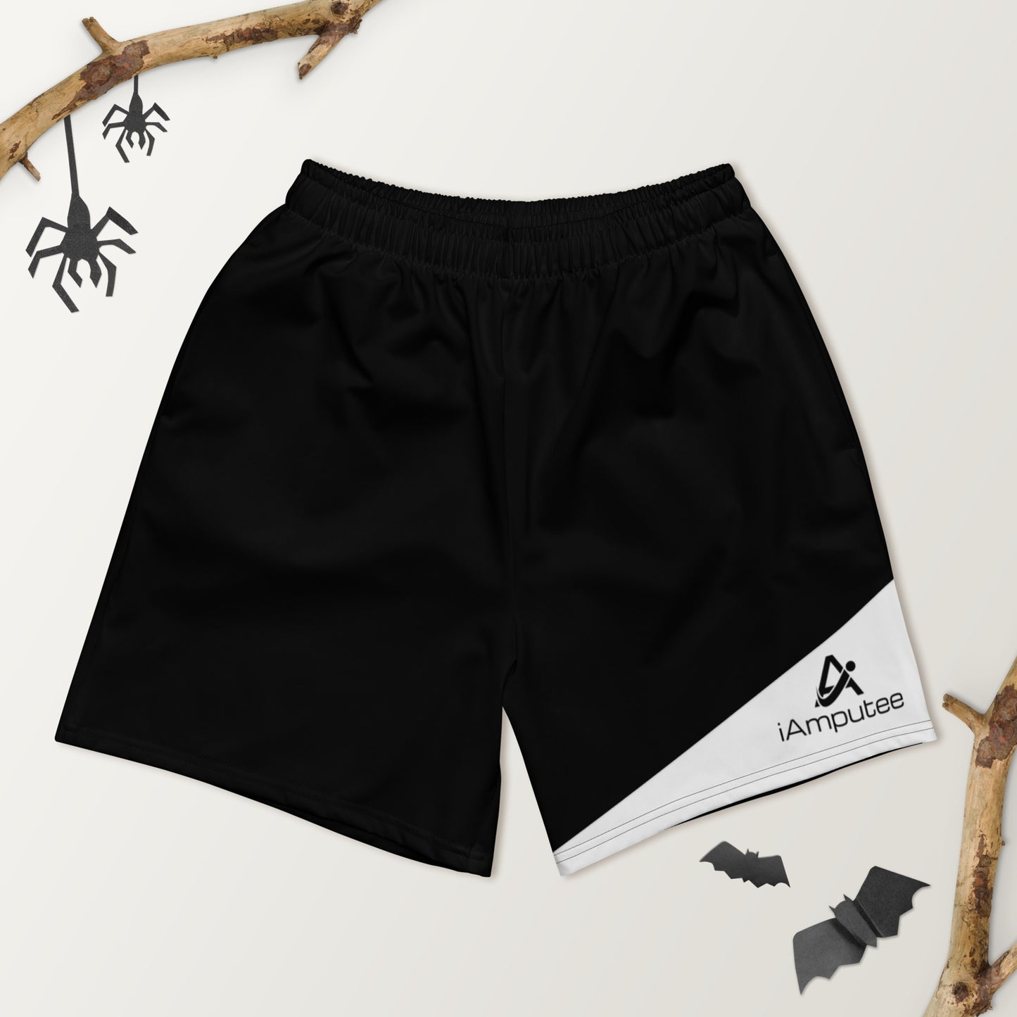 iAmputee Black & White Unisex Athletic Long Shorts