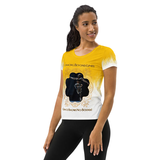 Prosthetic Ballerina Women's Athletic T-shirt