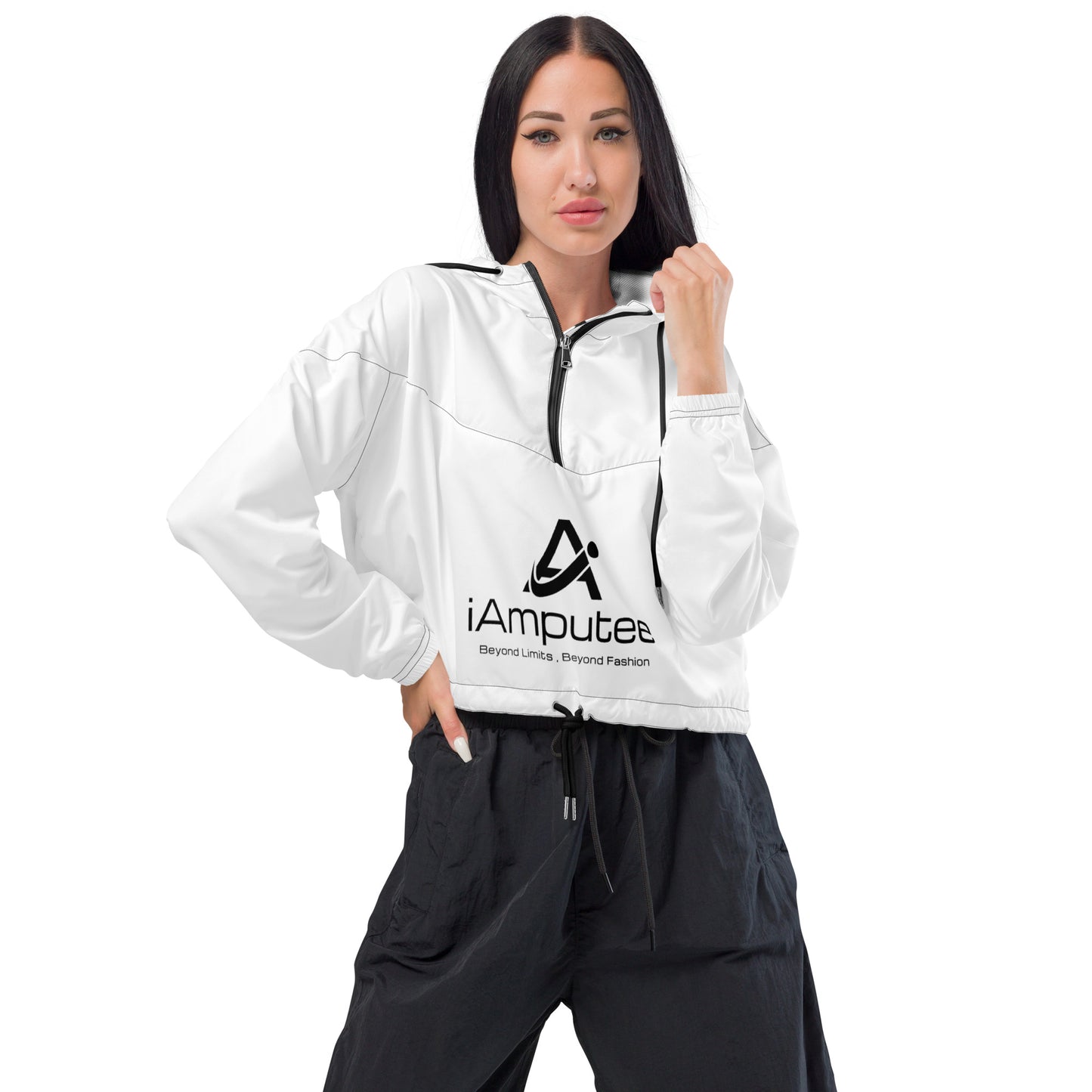 Cortavientos cropped de mujer