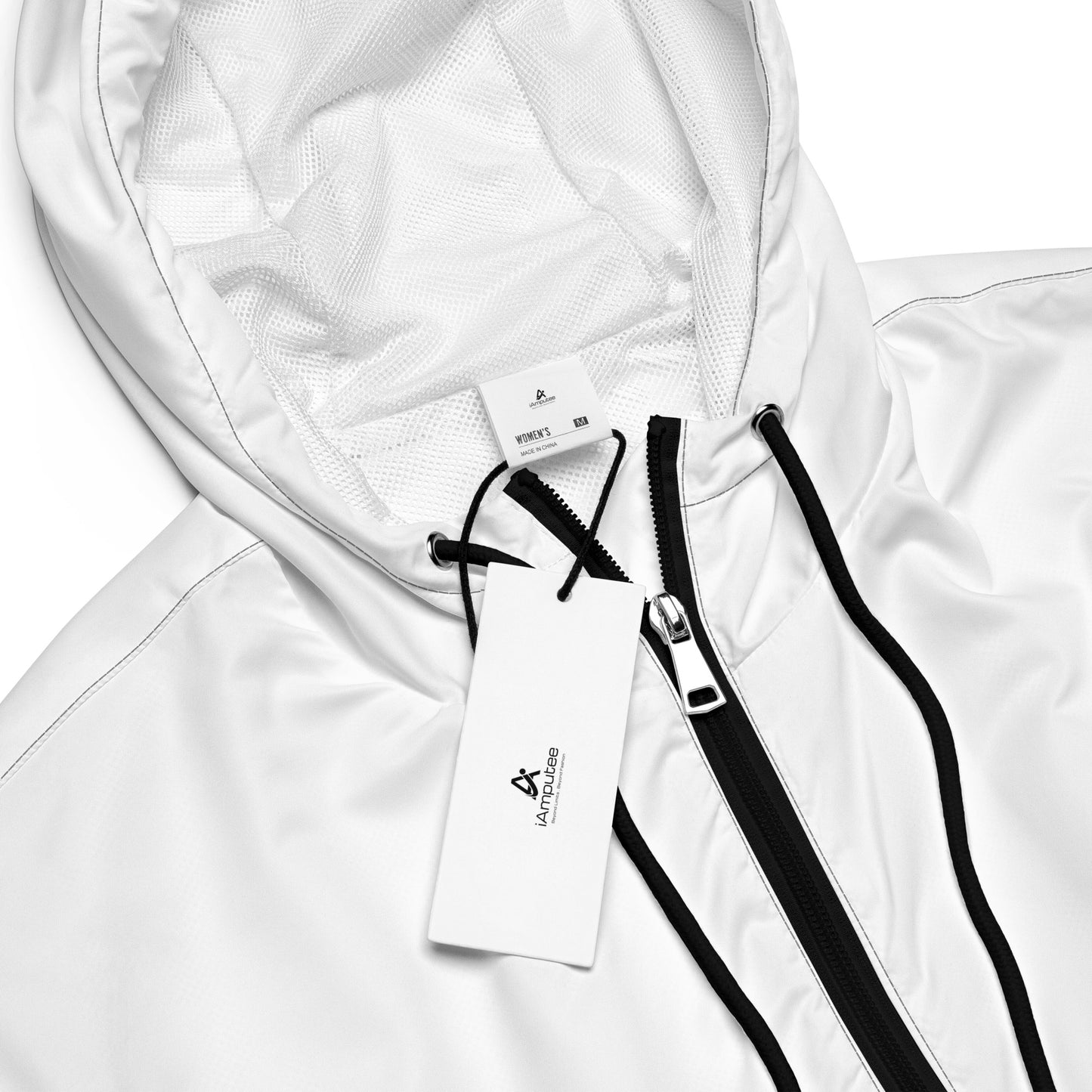 iAmputee White Women’s cropped windbreaker