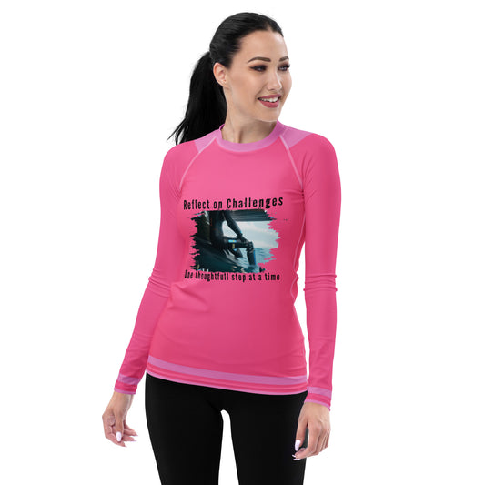 Reflect on Challenges Women's Rash Guard