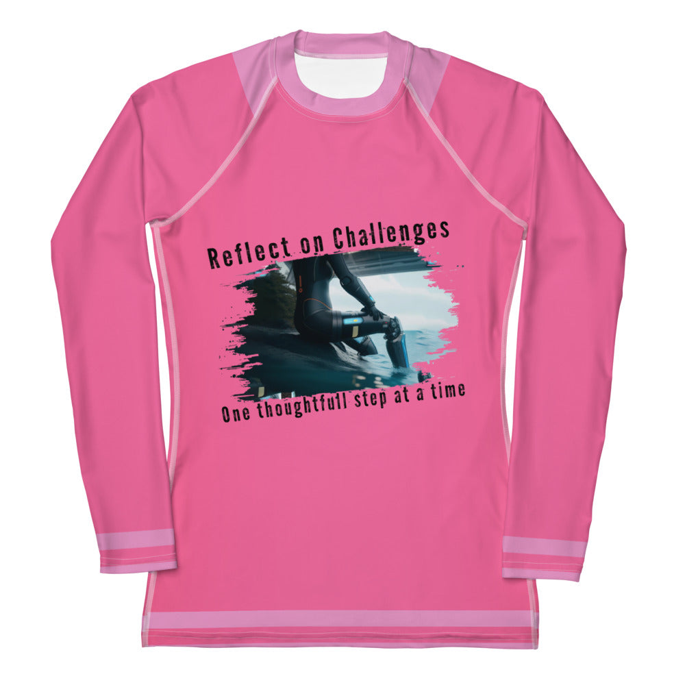 Reflect on Challenges Women's Rash Guard