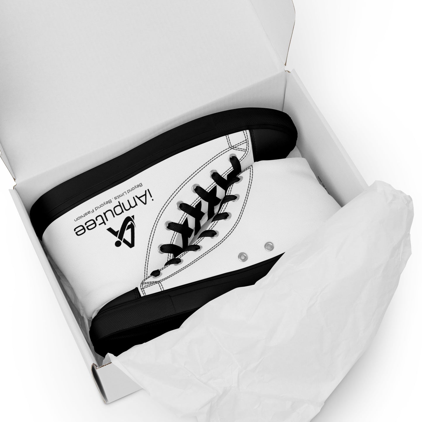 iAmputee Zapatos de lona altos para hombre