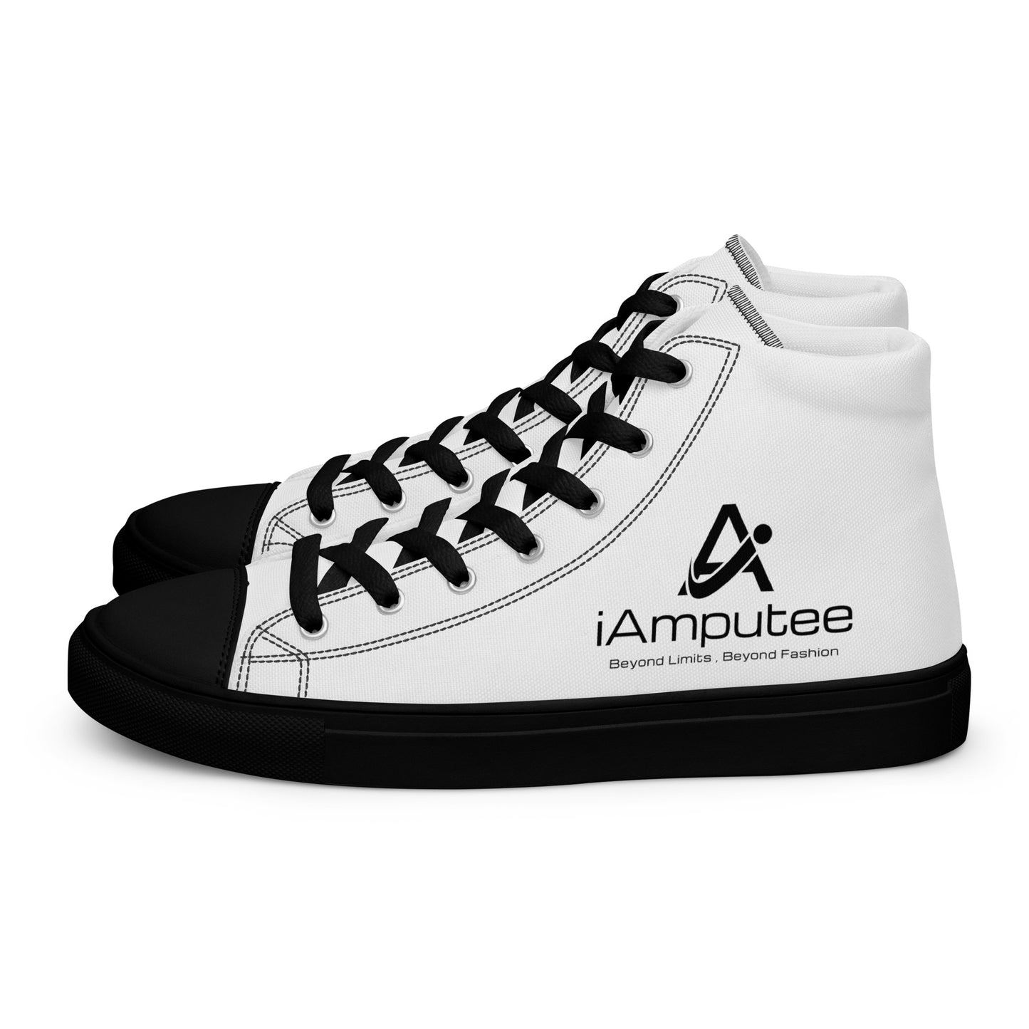 iAmputee Zapatos de lona altos para hombre