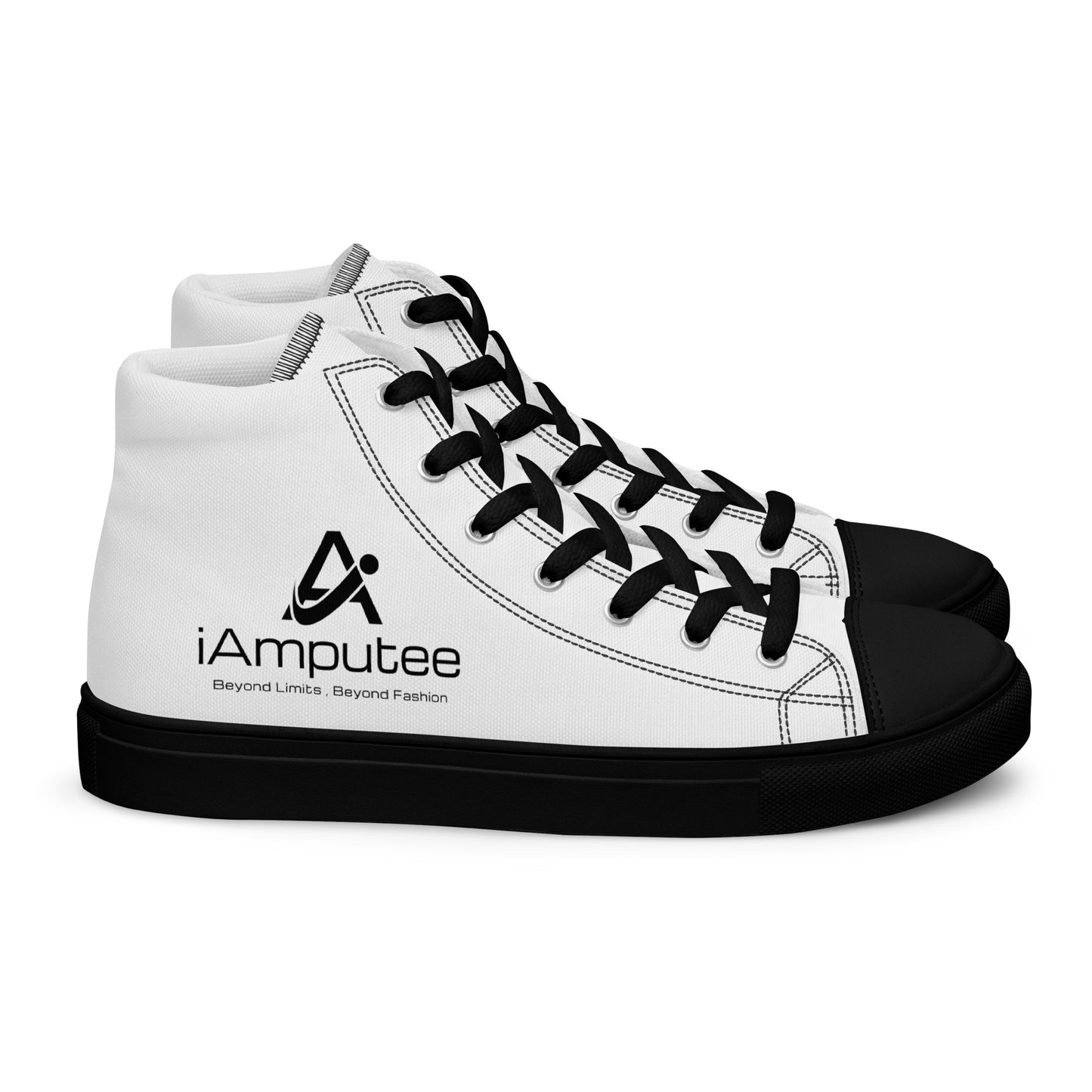 iAmputee Zapatos de lona altos para hombre