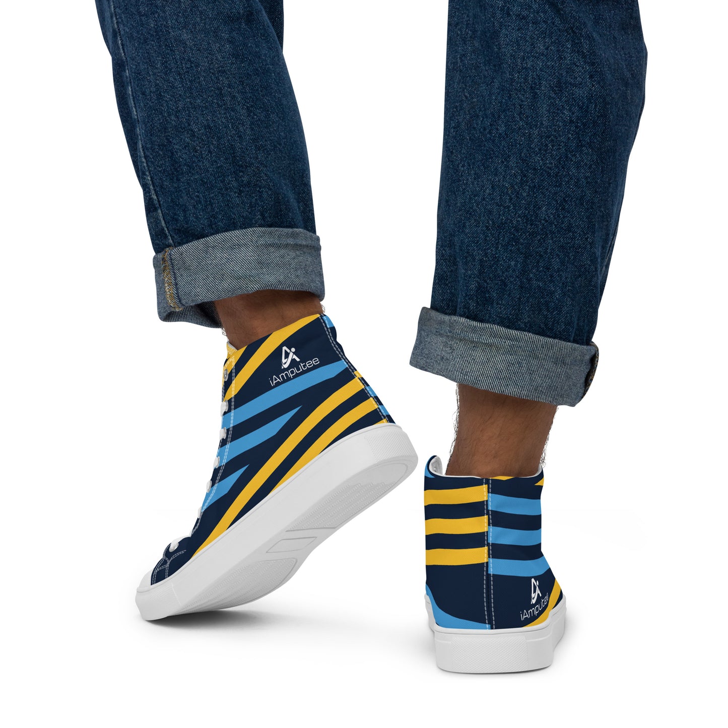 Sapatos masculinos de lona de cano alto iAmputee Streetwear