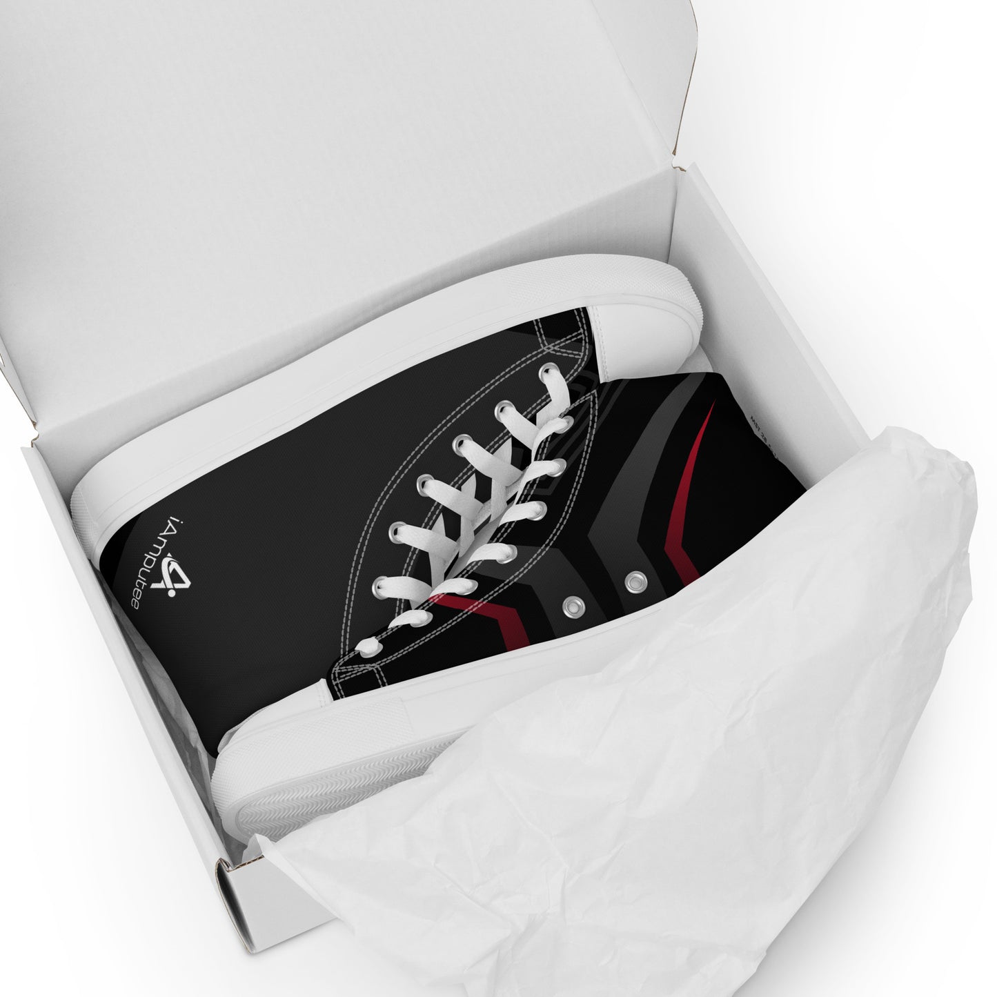 iAmputee Men’s high top canvas shoes