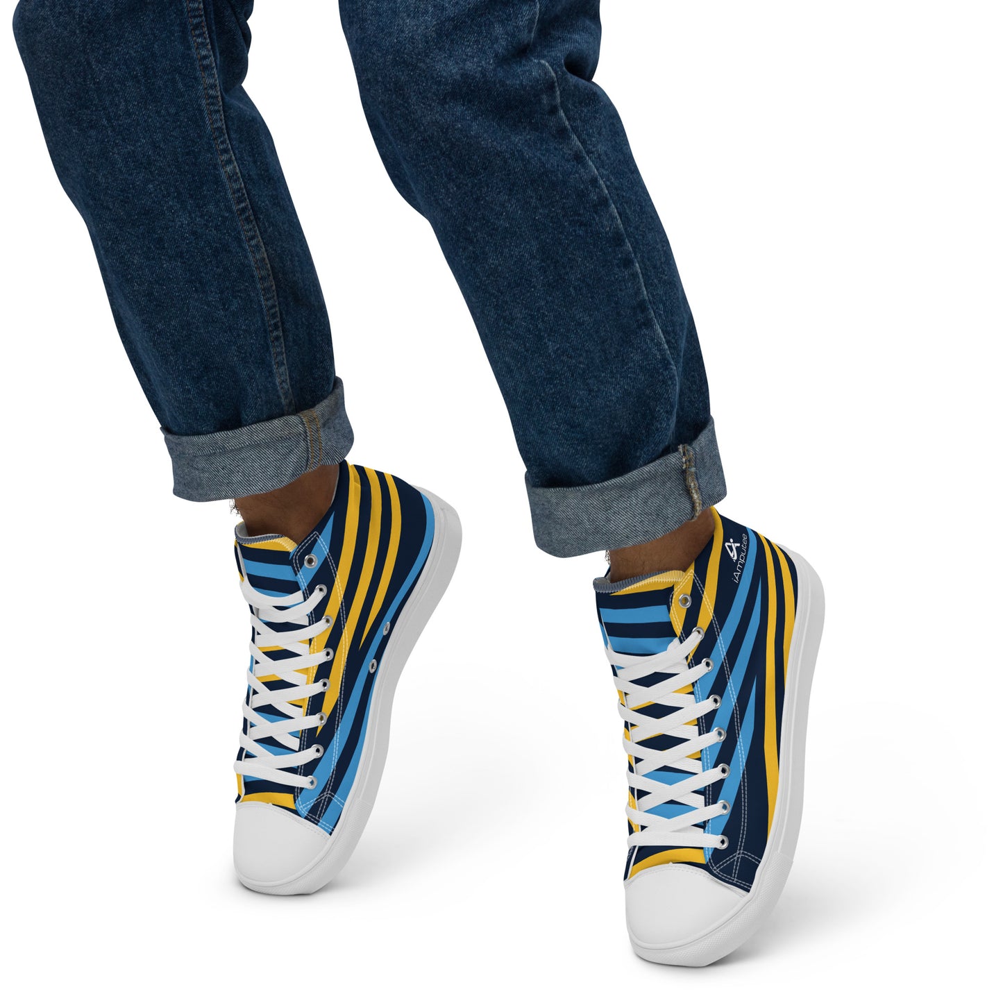 Sapatos masculinos de lona de cano alto iAmputee Streetwear